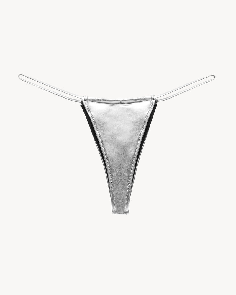 Micro Bikini Bottoms Chrome