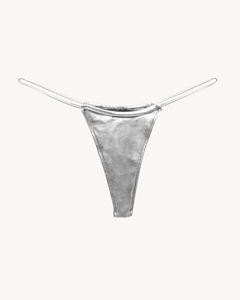 Micro Bikini Bottoms Chrome