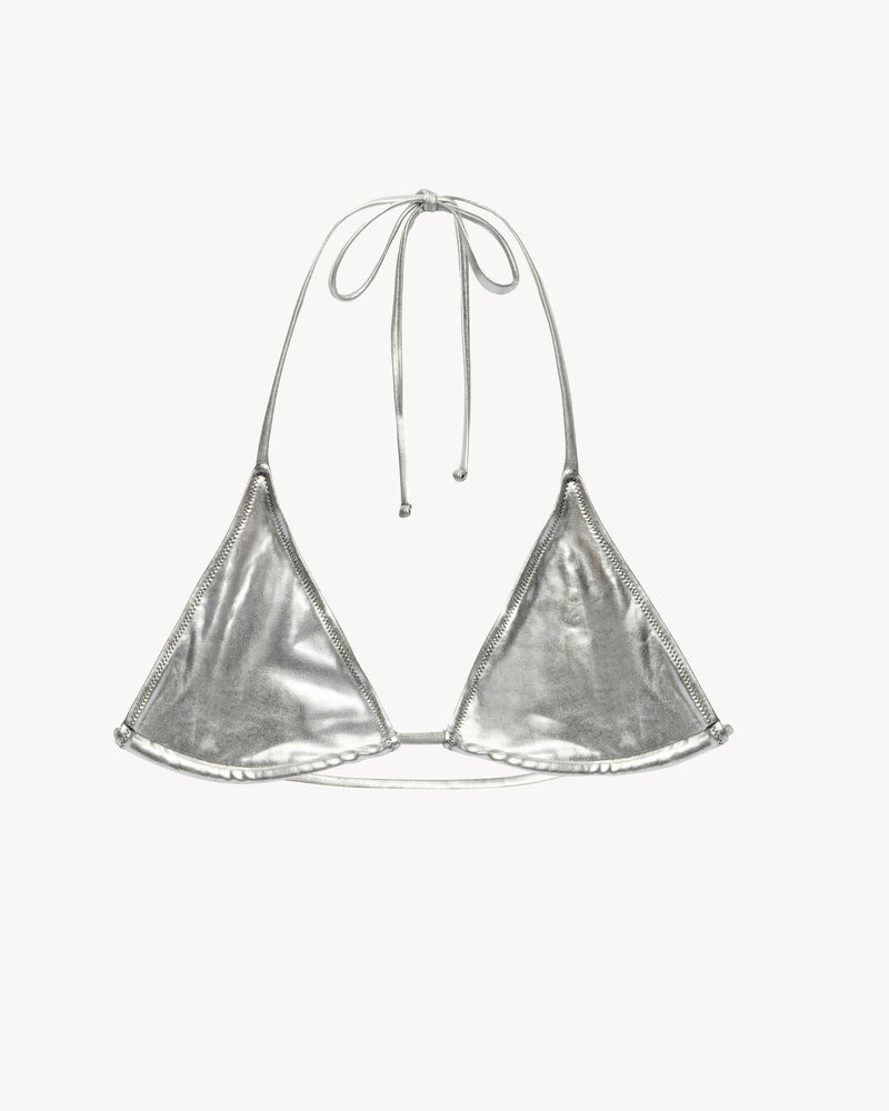 Micro Bikini Top Chrome
