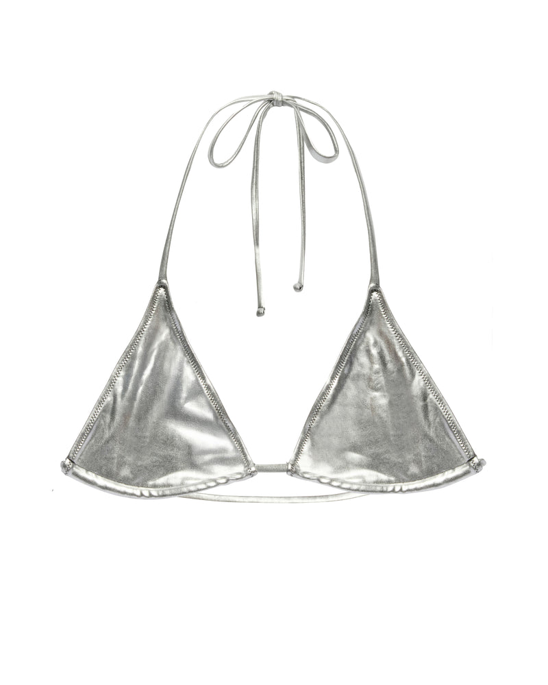 Micro Bikini Top- Chrome