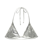 Micro Bikini Top- Chrome