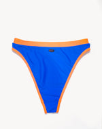 High Waist Bottoms- Cobalt & Coral