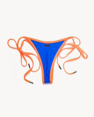 Triangle Bikini Bottom- Cobalt & Coral