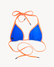Triangle Bikini Top- Cobalt & Coral
