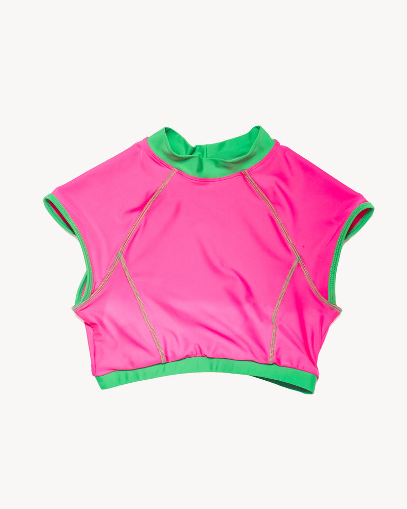 Cropped Scuba Top- Watermelon